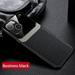 Mantto for iPhone 15 Case Hybrid Stylish Classic Shell Back Luxury Premium Leather Shockproof+Glass Glossy Protection Soft TPU Bumper Case For Apple iPhone 15 6.1 inches-Black