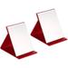 Folding travel mirror rectangular portable pocket mirror 17*12.2 cm 2 pcs red