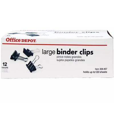 Office Depot Brand Binder Clips, Large, 2in Wide, ...
