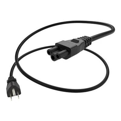 UNC Power Cord 5/15P to C5, 18AWG, 10amp, 125V, SVT Jacket, Black, 15ft