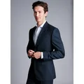 Charles Tyrwhitt Micro Check Classic Fit Suit Jacket, Ink Blue