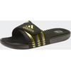 Badesandale ADIDAS SPORTSWEAR "ADISSAGE BADESCHLAPPEN", Gr. 37, gold (core schwarz, gold metallic, core schwarz), Synthetik, glänzend, sportlich, Schuhe