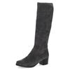 Stiefel CAPRICE, Damen, Gr. 37,5, XS-Schaft, grau (dunkelgrau), Textil, elegant, Schuhe, Blockabsatz, Schlupfstiefel mit Stretch-XS-Schaft in schmaler Form