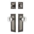 Nostalgic Warehouse Mission Entry Set w/ Round Clear Crystal Knob in Gray | 10.63 H x 2.5 W x 2.31 D in | Wayfair 784537