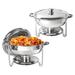 The Party Aisle™ Elford 5QT Chafing Dish Buffet Set, Round Stainless Steel Chafer for Catering Stainless Steel in Gray | 10 H x 13.4 D in | Wayfair