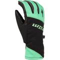 Klim Bombshell Ladies Snowmobile Gloves, black-green, Size XL for Women