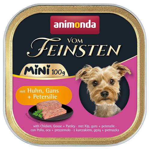 32x 100g animonda vom Feinsten Adult Mini mit Huhn, Gans + Petersilie Hundefutter nass