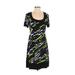 Tiana B. Casual Dress - A-Line Scoop Neck Short sleeves: Black Dresses - Women's Size 4