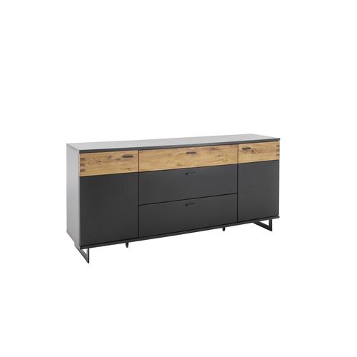 Sideboard 180 cm anthrazit + Wildeiche TL3100