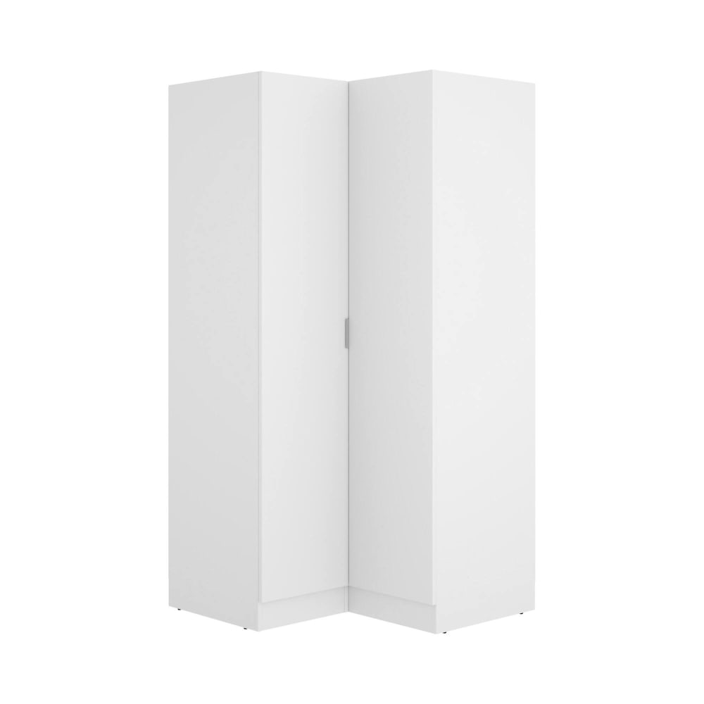 Armoire 2 portes effet bois blanc 90x93 cm