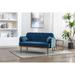 Light Blue Velvet Fabric Loveseat Upholstery Recliner Sleeper Sofa