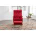 Modern Rocking Chair w/ Ottoman, Upholstered Fabric Rocking Armchair, Rocking Chair Nursery with Thick Padded Cushion