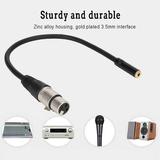 Audio Adapter Cable Female To Female Adapter Cable 3.5mm Adapter Cable Audio Cable 3.5MM Female To XLR Female Zinc Alloy 3.5MM Interface Audio Adapter Cable Patch Cord