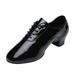 Wilucolt Boys Boots Shoes Boys Modern Dance Shoes Prom Ballroom Latin Dance Shoes Solid Color Lace Up Leather Shoes