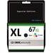 Restored HP 67XL Black and Tri-Color High Yield Compatible Ink Cartridges. Works Well with HP ENVY 6052 6055 6058 6075 ENVY Pro 6452 6455 6458 DeskJet 1255 2732 2752 Printers (Refurbished)