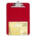 Nature Saver Recycled Clipboard - 1 Capacity - 8.50 X 12 - Heavy Duty - Plastic - Red (NAT01541)