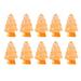 Fusipu Long-lasting Mini Christmas Tree 10pcs Mini Christmas Tree Decoration Resin Crafts Diy Dollhouse Snow Garden Desktop Xmas Tree Ornament for Dollhouse