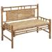 Walmeck Patio Bench with Cushion 47.2 Bamboo