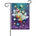 SKYSONIC Santa Claus and Dog On Christmas Double-Sided Printed Garden House Sports Flag-28x40(in)-Polyester Decorative Flags for Courtyard Garden Flowerpot