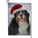 SKYSONIC Breed Bernese Mountain Dog in The Hat of Santa Claus Double Side Print Garden House Sports Flag 12x18 in Polyester Decorative Flag Banner for Outside House Flowerpot