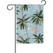 SKYSONIC Tropical Palms Flamingo Double-Sided Printed Garden House Sports Flag - 12x18in Polyester Decorative Flags for Courtyard Garden Flowerpot