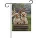 SKYSONIC Two Yorkshire Terrier Dogs Double-Sided Printed Garden House Sports Flag - 12x18in Polyester Decorative Flags for Courtyard Garden Flowerpot