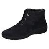 Winterboots WALDLÄUFER "HESNA", Damen, Gr. 4,5 (37,5), blau (nachtblau), Veloursleder, unifarben, sportlich, Schuhe, Stiefelette, Schnürboots in Komfortweite H = sehr weit