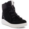 Winterboots ECCO "URBAN SNOWBOARDER", Kinder, Gr. 39, schwarz, Veloursleder, sportlich, Schuhe, Schlupfboots, Outdoorboots, Snowboots mit GORE-TEX Membran