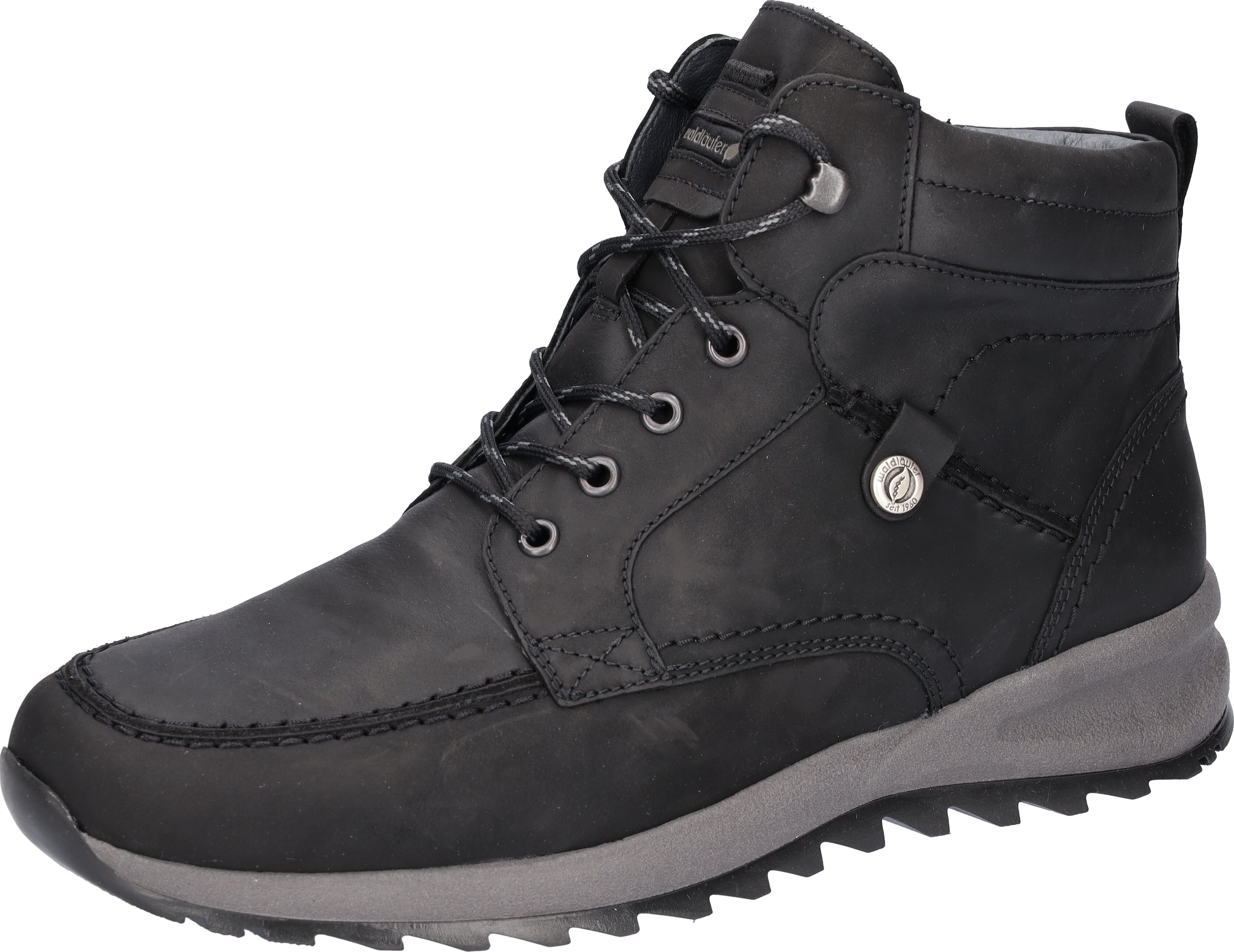Winterboots WALDLÄUFER "HELLE", Herren, Gr. 7,5 (41), schwarz, Nubukleder, Sportlich, Schuhe, mit Lammfellfutter, H-Weite