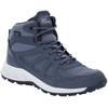 Wanderschuh JACK WOLFSKIN "WOODLAND 2 TEXAPORE MID W", Gr. 43, blau, Textil, Synthetik, sportlich, Schuhe, wasserdicht