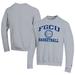 Men's Champion Gray Florida Gulf Coast Eagles Icon Logo Basketball Eco Powerblend Pullover Sweatshirt