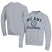 Men's Champion Gray North Carolina A&T Aggies Icon Logo Volleyball Eco Powerblend Pullover Sweatshirt