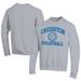 Men's Champion Gray Creighton Bluejays Icon Logo Volleyball Eco Powerblend Pullover Sweatshirt