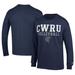 Men's Champion Navy Case Western Reserve Spartans Stacked Logo Volleyball Jersey Long Sleeve T-Shirt