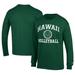 Men's Champion Green Hawaii Rainbow Warriors Stacked Logo Volleyball Jersey Long Sleeve T-Shirt