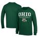 Men's Champion Green Ohio Bobcats Stacked Logo Volleyball Jersey Long Sleeve T-Shirt