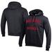 Men's Champion Black Miami University RedHawks Icon Logo Hockey Eco Powerblend Pullover Hoodie