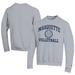 Men's Champion Gray Marquette Golden Eagles Icon Logo Volleyball Eco Powerblend Pullover Sweatshirt