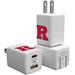 Keyscaper White Rutgers Scarlet Knights USB A/C Charger
