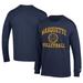 Men's Champion Navy Marquette Golden Eagles Stacked Logo Volleyball Jersey Long Sleeve T-Shirt