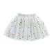 PRINxy Kids Skirt Toddler Girls Cute Party Dance Solid Color Embroidery Net Yarn Tulle Princess Dress Skirt Light Blue 11-12Years