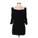 Max Studio Cocktail Dress - Bodycon Sweetheart 3/4 sleeves: Black Print Dresses - Women's Size Medium
