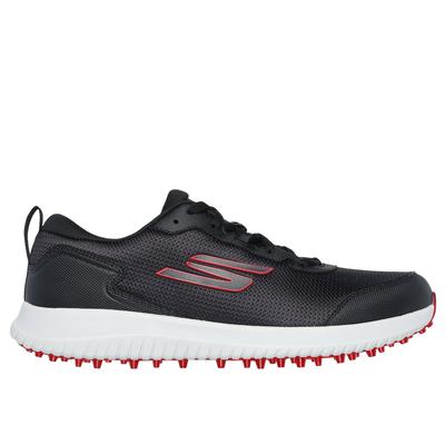 Skechers Men's GO GOLF Max Fairway 4 Shoes | Size 10.0 Extra Wide | Black/Red | Synthetic/Textile