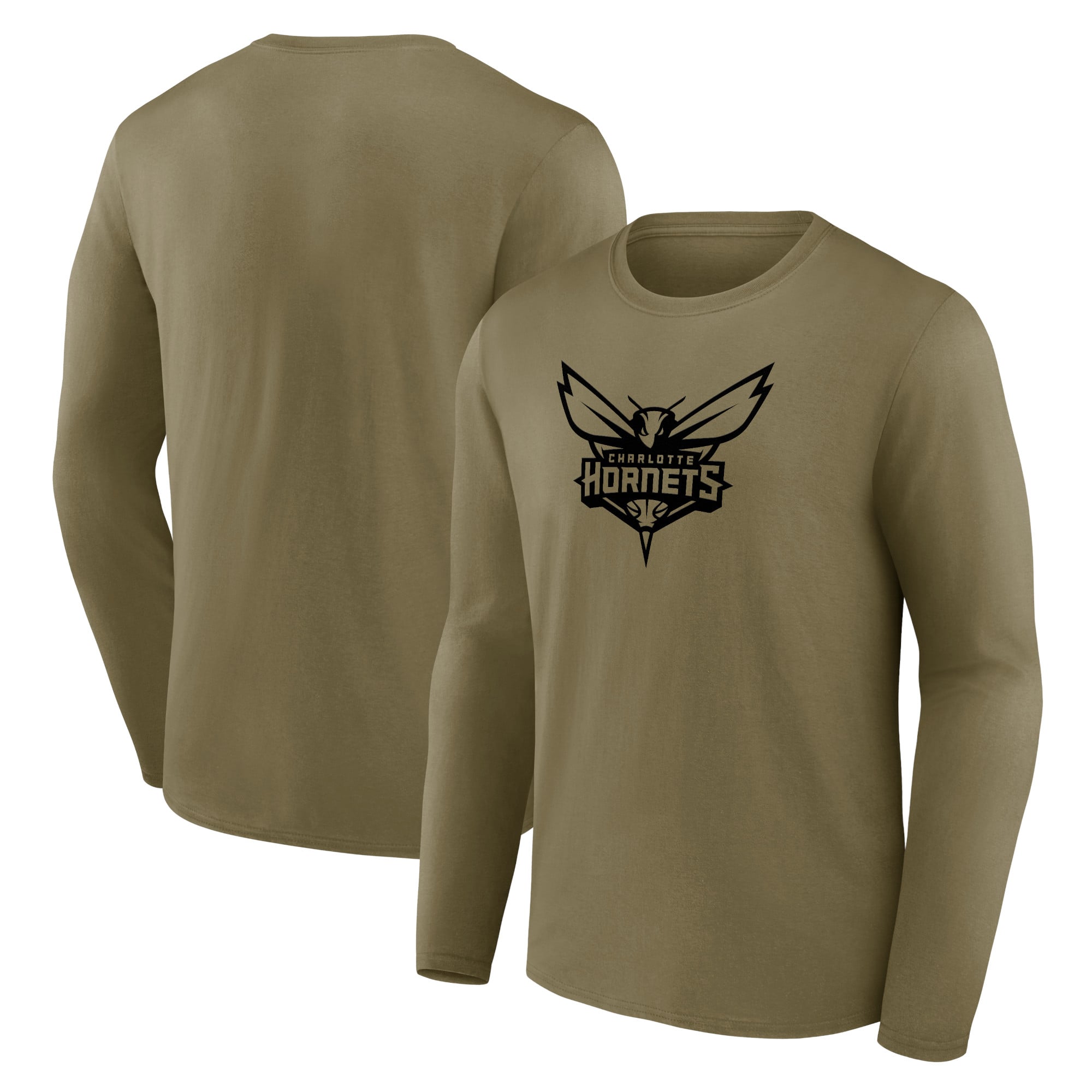T-shirt à manches longues avec logo mono de marque fanatiques de Charlotte Hornets - Hommes - Homme Taille: 3XL
