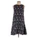Tanya Taylor Casual Dress - Mini Crew Neck Sleeveless: Blue Dresses - Women's Size 2