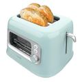 Cecotec RetroVision Blue Vertikaler Toaster, 2 breite Schlitze, 700 W auf 5 Stufen, 2 Brotscheiben, Kontrollfenster, Retro-Design, Staubschutz, automatische Abschaltung und Pop-up