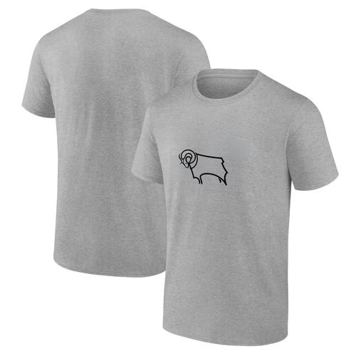 Derby County Collage Graphic T-Shirt – Grau – Herren