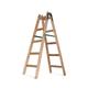 DRABEST Pro Wooden Step Ladder – Step Ladder 5 Step – – Lightweight Step Ladder – Foldable Ladder for Home – Impregnated Pine, Zinc Reinforcements – Capacity 150 Kg – 53x158x13cm