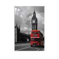 HAPPOW London England Red Double Decker Bus Big Ben Poster Decorative Painting Canvas Wall Posters And Art Picture Print Modern Family Bedroom Decor Posters 24x36inch(60x90cm)