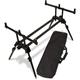 NGT Carp Coarse Fishing Dual Line 3 Rod Pod with Adjustable Body and Buzz Bar Length, 3 Position Legs & Black Carry Case
